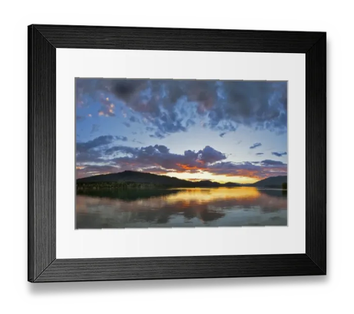 Framed Print : Colorful sunset clouds over Whitefish Lake in Whitefish Montana Framed Print : Colorful sunset clouds over Whitefish Lake in Whitefish Montana
