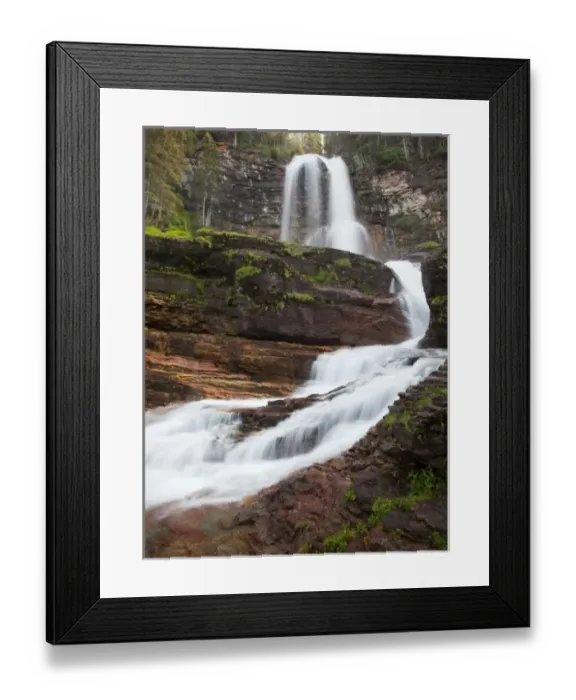 Framed Print : USA, Montana, Glacier National Park, Virginia Falls Framed Print : USA, Montana, Glacier National Park, Virginia Falls