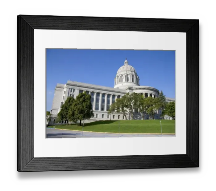 Framed Print : Missouri State Capitol Building in Jefferson City Framed Print : Missouri State Capitol Building in Jefferson City