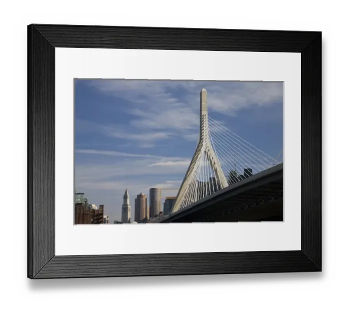 Framed Print : USA, Massachusetts, Boston. The Zakim Bridge Framed Print : USA, Massachusetts, Boston. The Zakim Bridge
