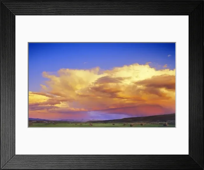 Framed Print : Thunderstorm over hay bales near Dillon, Montana Framed Print : Thunderstorm over hay bales near Dillon, Montana