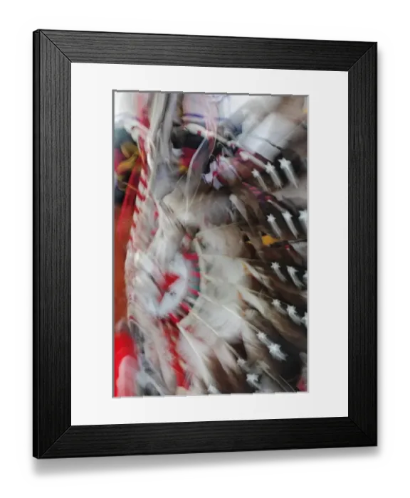 Framed Print : Abstract motion view of colorfully dressed Native American Indian dance, Montana Framed Print : Abstract motion view of colorfully dressed Native American Indian dance, Montana