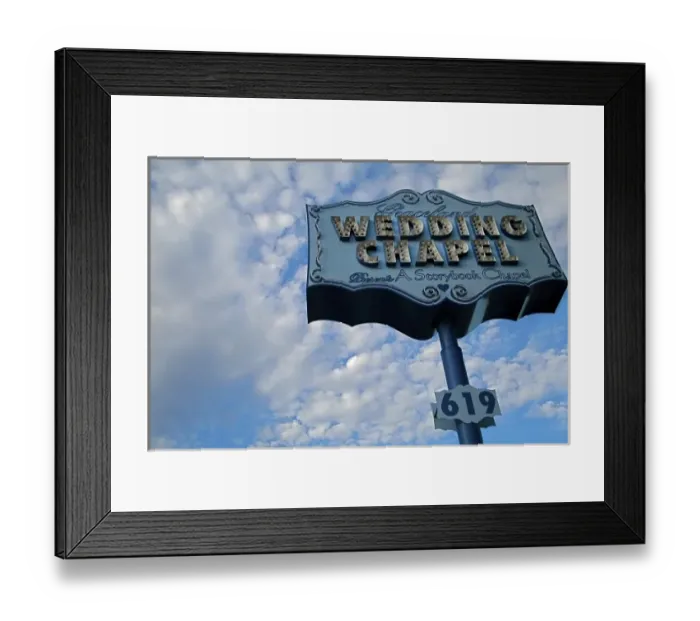 Framed Print : Las Vegas, Nevada, United States. Famous Graceland wedding chapel Framed Print : Las Vegas, Nevada, United States. Famous Graceland wedding chapel