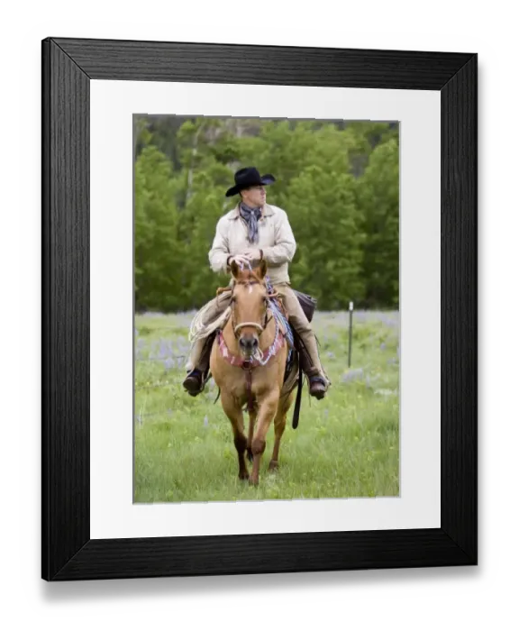 Framed Print : Lee Ranch Cowboy Framed Print : Lee Ranch Cowboy