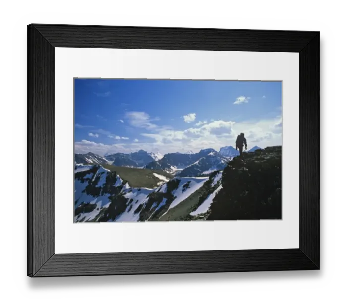 Framed Print : Hiking high in the mountains of Glacier National Park in Montana near Otokomi Mountain Framed Print : Hiking high in the mountains of Glacier National Park in Montana near Otokomi Mountain
