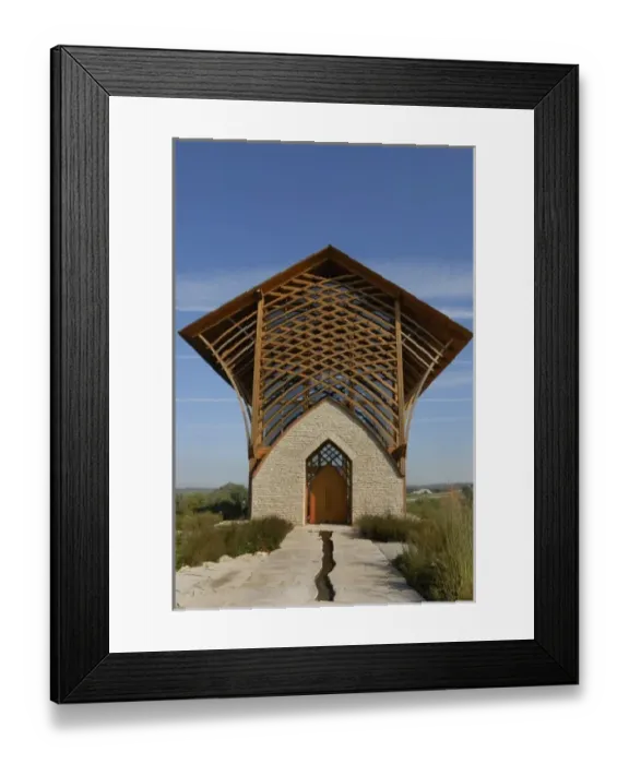 Framed Print : The Holy Family Shrine rises out of the prairie near Gretna, Nebraska and is a surprising Framed Print : The Holy Family Shrine rises out of the prairie near Gretna, Nebraska and is a surprising