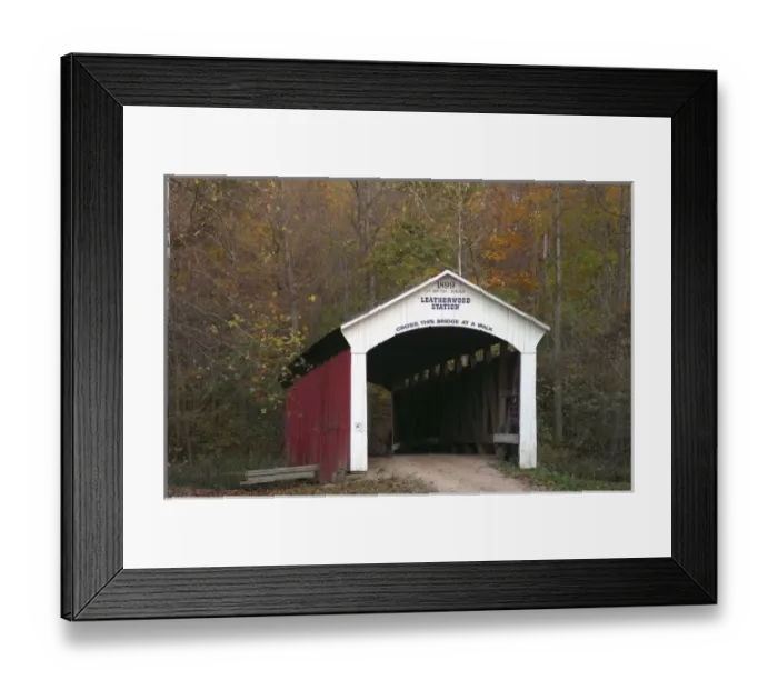 Framed Print : USA, Indiana, Billie Creek Village during the Covered Bridge Festival in fall Framed Print : USA, Indiana, Billie Creek Village during the Covered Bridge Festival in fall