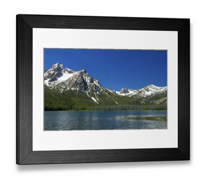 Framed Print : Stanley Lake and McGown Peak located in the Sawtooth National Recreation Area, Custer County
