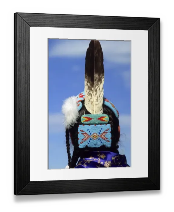 Framed Print : Shoshone Bannock Native American Indian wearing traditional beadwork at a festival in Boise, Idaho Framed Print : Shoshone Bannock Native American Indian wearing traditional beadwork at a festival in Boise, Idaho