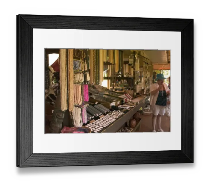 Framed Print : South Kauai, Lawa i Road, Po ipu, Spouting Horn, tourist shops. (MR) Framed Print : South Kauai, Lawa i Road, Po ipu, Spouting Horn, tourist shops. (MR)