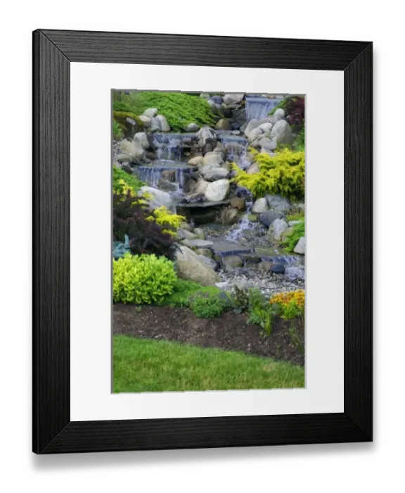 Framed Print : USA, New England, Maine, Ogunquit, waterfall Framed Print : USA, New England, Maine, Ogunquit, waterfall
