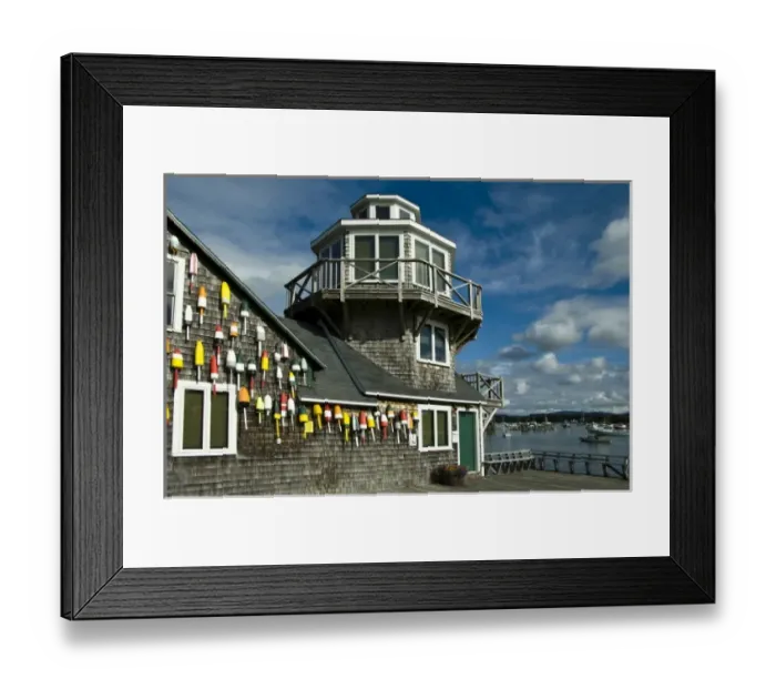 Framed Print : Lobster buoys in Barnard Maine
