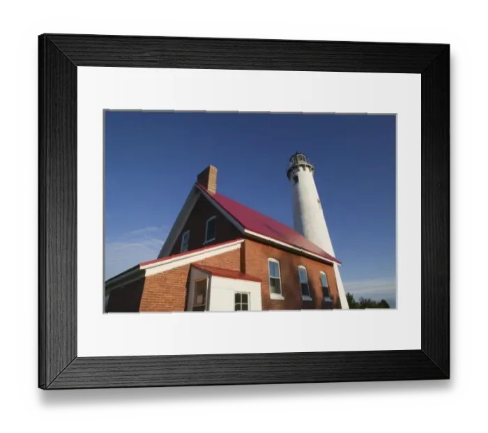 Framed Print : USA, Michigan, Tawas City: Tawas Point State Park, Tawas Point Lighthouse on Lake Huron Framed Print : USA, Michigan, Tawas City: Tawas Point State Park, Tawas Point Lighthouse on Lake Huron