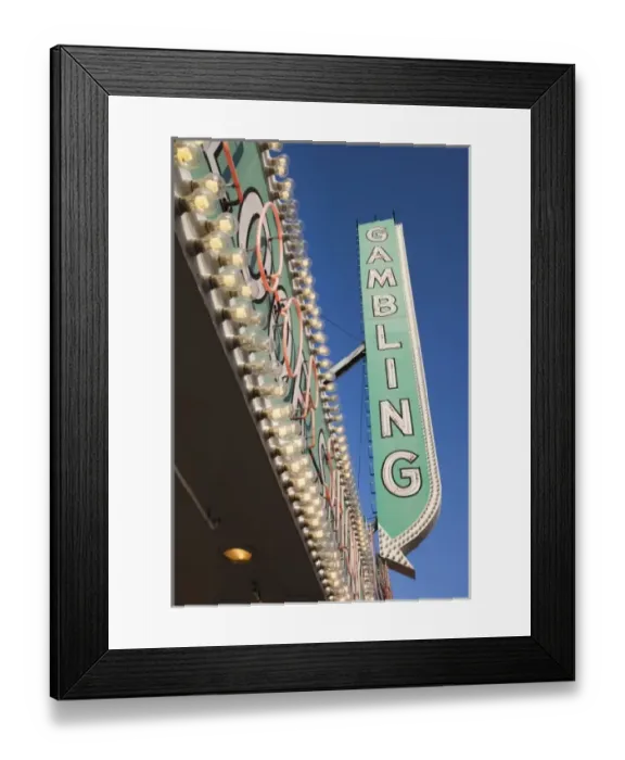 Framed Print : USA, Nevada, Las Vegas, Downtown, Fremont Street East, signs for the El Cortez Casino Framed Print : USA, Nevada, Las Vegas, Downtown, Fremont Street East, signs for the El Cortez Casino