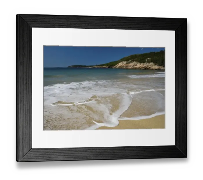 Framed Print : Summer surf on Sand Beach in Maines Acadia National Park. Mount Desert Island Framed Print : Summer surf on Sand Beach in Maines Acadia National Park. Mount Desert Island