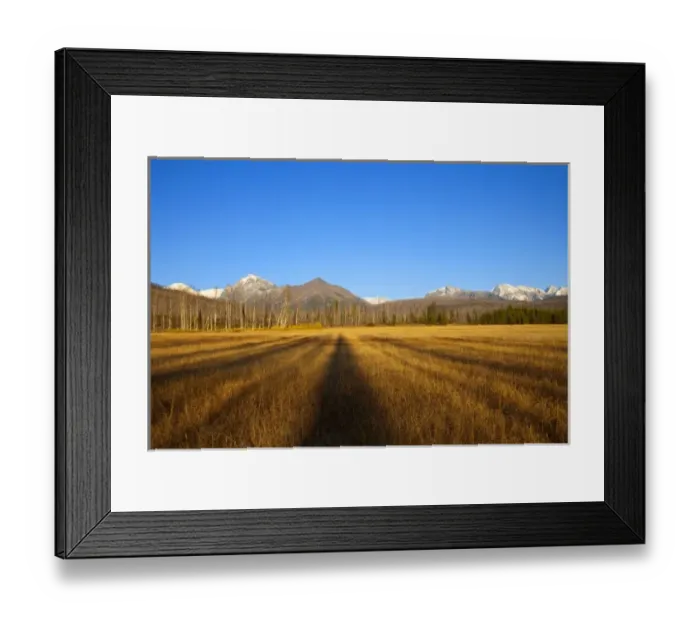 Framed Print : Snow capped Livingston Range frames Christensen Meadow in Glacier National Park in Framed Print : Snow capped Livingston Range frames Christensen Meadow in Glacier National Park in