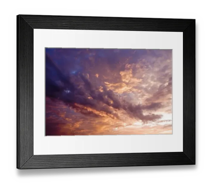 Framed Print : USA; Georgia; Tybee Island; Colorful clouds over the ocean Framed Print : USA; Georgia; Tybee Island; Colorful clouds over the ocean