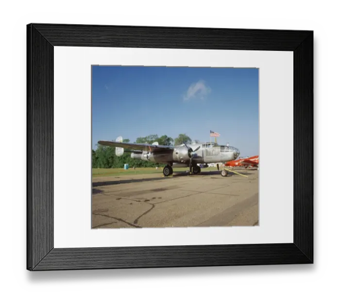 Framed Print : B-25 Miss Mitchell on a ramp at Fleming Field in St. Paul, Minnesota