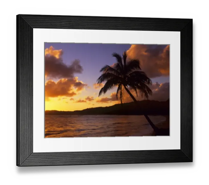Framed Print : USA, Hawaii, Kauai, Colorful sunrise in a tropical paradise Framed Print : USA, Hawaii, Kauai, Colorful sunrise in a tropical paradise