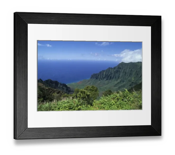 Framed Print : Kokee State Park in Honopu Valley, Kauai, Hawaii