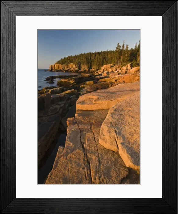 Framed Print : USA, Maine. Sunrise at Otter Cliffs, Acadia National Park Framed Print : USA, Maine. Sunrise at Otter Cliffs, Acadia National Park
