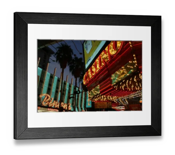 Framed Print : Las Vegas, Nevada, United States. Neon casinos on Freemont Street Framed Print : Las Vegas, Nevada, United States. Neon casinos on Freemont Street
