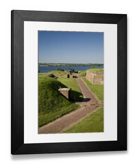 Framed Print : USA, MD, Baltimore. Many paths lead around Fort McHenrys fortified walls