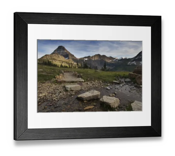 Framed Print : Trail, Waterton Glacier International Peace Park, USA - Canada