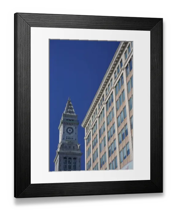 Framed Print : USA, Massachusetts, Boston. A view towards the historic Custom House tower, built Framed Print : USA, Massachusetts, Boston. A view towards the historic Custom House tower, built