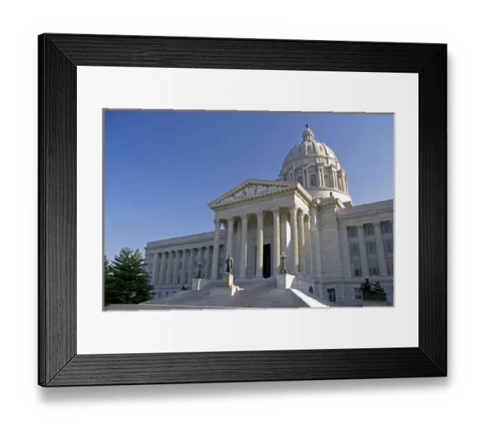 Framed Print : Missouri State Capitol Building in Jefferson City