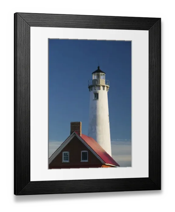 Framed Print : USA, Michigan, Tawas City: Tawas Point State Park, Tawas Point Lighthouse on Lake Huron Framed Print : USA, Michigan, Tawas City: Tawas Point State Park, Tawas Point Lighthouse on Lake Huron