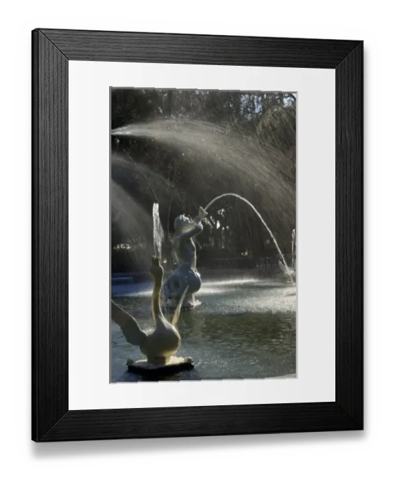 Framed Print : USA, Georgia, Savannah, Forsythe Park fountain