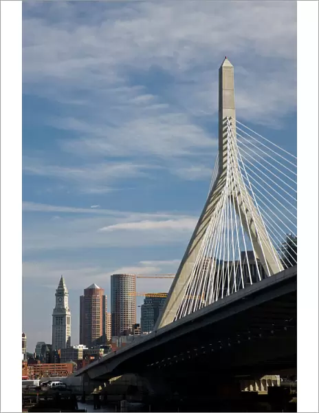 USA, Massachusetts, Boston. The Zakim Bridge