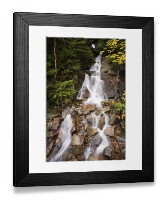 Framed Print : Cascades on Deer Brook in Maines Acadia National Park