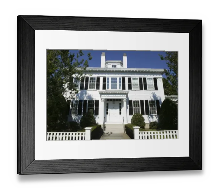 Framed Print : USA, MASSACHUSETTS, Marthas Vineyard: Edgartown, Dr. Daniel Fisher House, 1840 s
