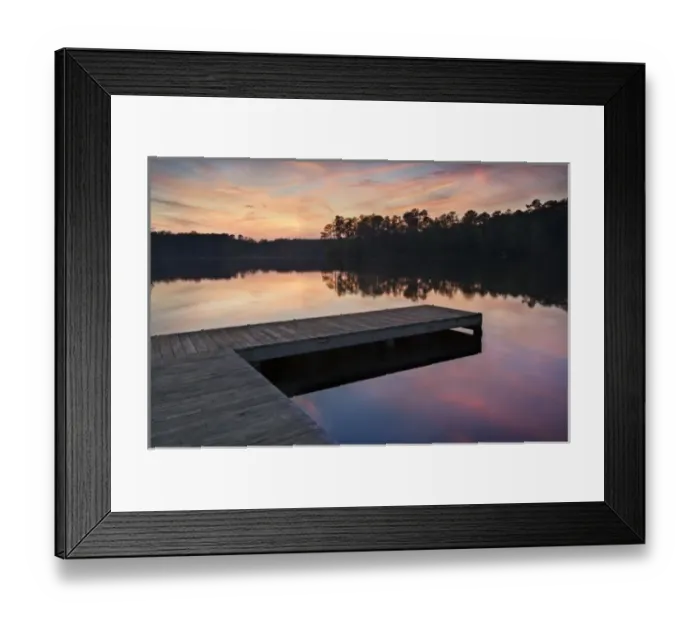 Framed Print : Sunset over a dock, Callaway Gardens, GA Framed Print : Sunset over a dock, Callaway Gardens, GA