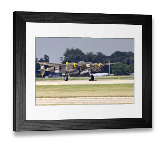 Framed Print : Lockheed P-38 Lightning, Joltin Josie on the runway Framed Print : Lockheed P-38 Lightning, Joltin Josie on the runway