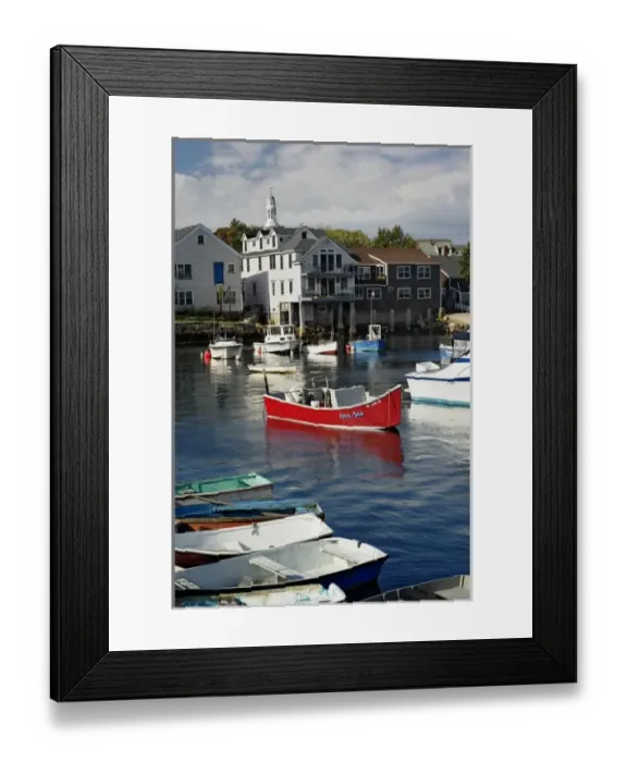 Framed Print : Boats at Rockport harbor, Rockport, Massachusetts Framed Print : Boats at Rockport harbor, Rockport, Massachusetts