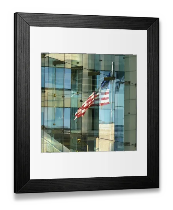 Framed Print : USA, Indiana, Indianapolis. Abstract reflections in downtown windows Framed Print : USA, Indiana, Indianapolis. Abstract reflections in downtown windows