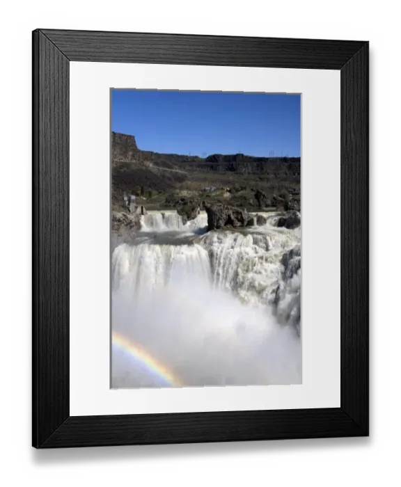 Framed Print : Rainbow in the mist of Shoshone Falls on the Snake River in Twin Falls, Idaho Framed Print : Rainbow in the mist of Shoshone Falls on the Snake River in Twin Falls, Idaho