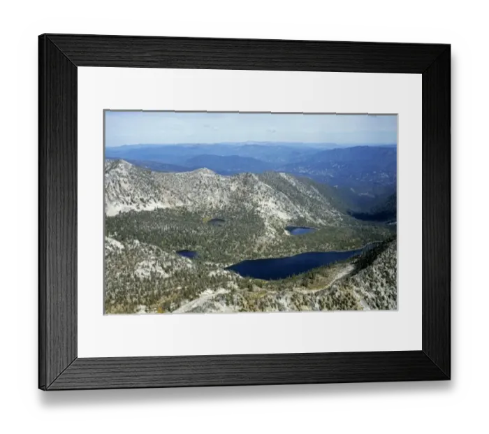 Framed Print : Frank Church River of No Return Wilderness area and Fiddle Lake, Idaho