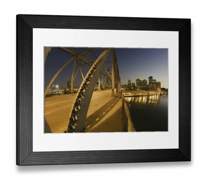 Framed Print : Second Street Bridge and Louisville skyline reflecting on Ohio River, Louisville, KY Framed Print : Second Street Bridge and Louisville skyline reflecting on Ohio River, Louisville, KY