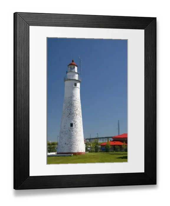 Framed Print : Fort Gratiot Lighthouse and coast guard station at the juncture of Lake Huron and the St Framed Print : Fort Gratiot Lighthouse and coast guard station at the juncture of Lake Huron and the St
