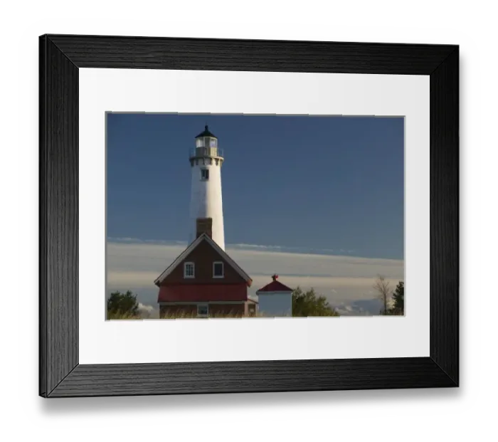 Framed Print : USA, Michigan, Tawas City: Tawas Point State Park, Tawas Point Lighthouse on Lake Huron Framed Print : USA, Michigan, Tawas City: Tawas Point State Park, Tawas Point Lighthouse on Lake Huron