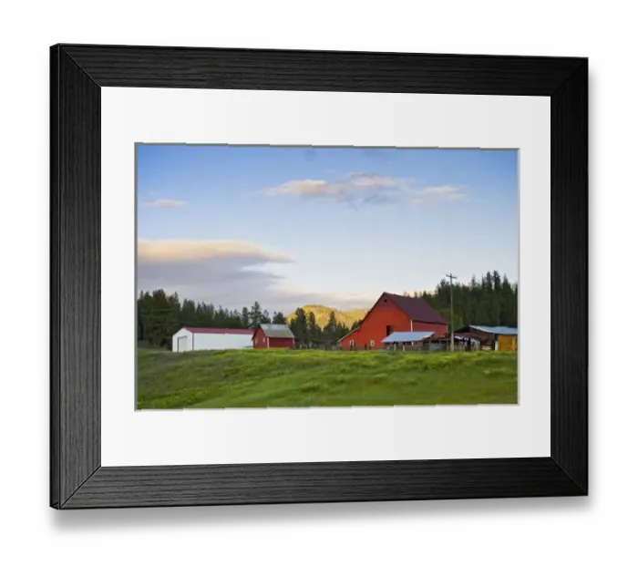 Framed Print : USA, Montana, north of Lolo, Farm, June Framed Print : USA, Montana, north of Lolo, Farm, June