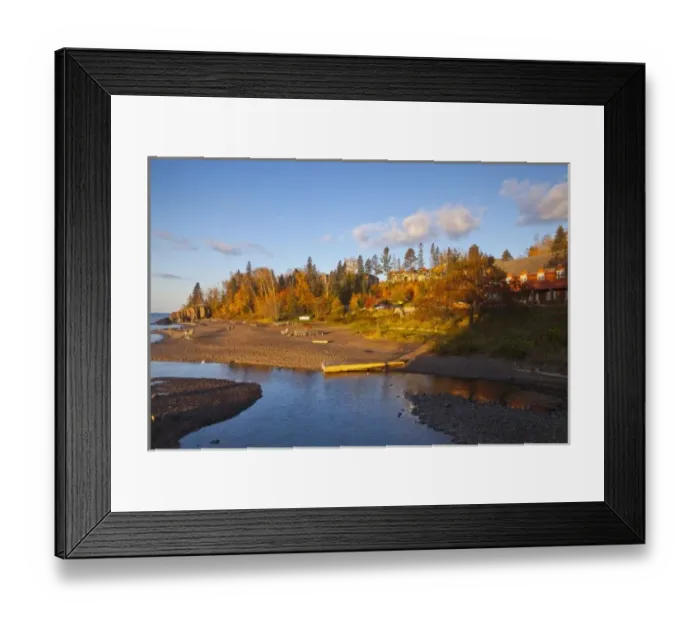 Framed Print : Lutsen Resort on Lake Superior in Lutsen, Minnesota, USA
