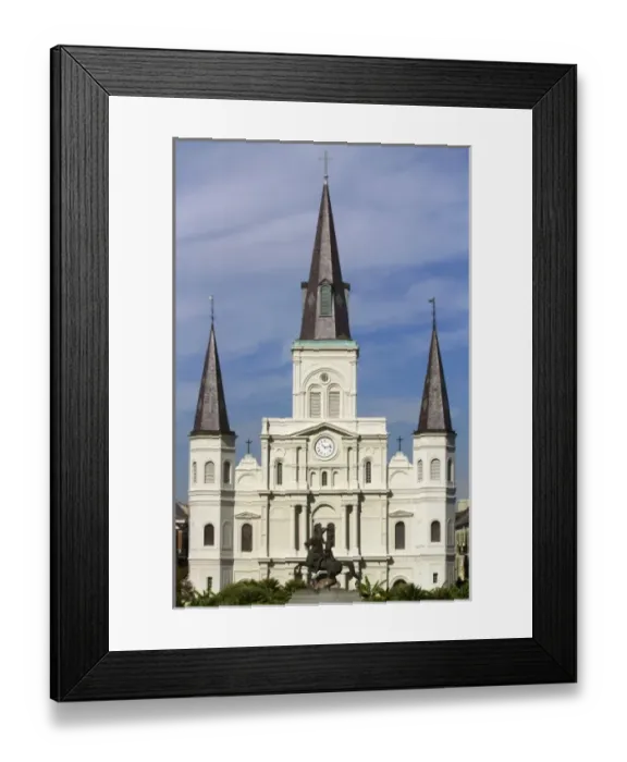 Framed Print : Saint Louis Cathedral and Jackson Square located in the French Quarter of New Orleans