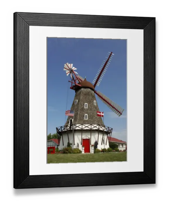 Framed Print : Danish Windmill, Elk Horn, Iowa, United States of America (PR) Framed Print : Danish Windmill, Elk Horn, Iowa, United States of America (PR)