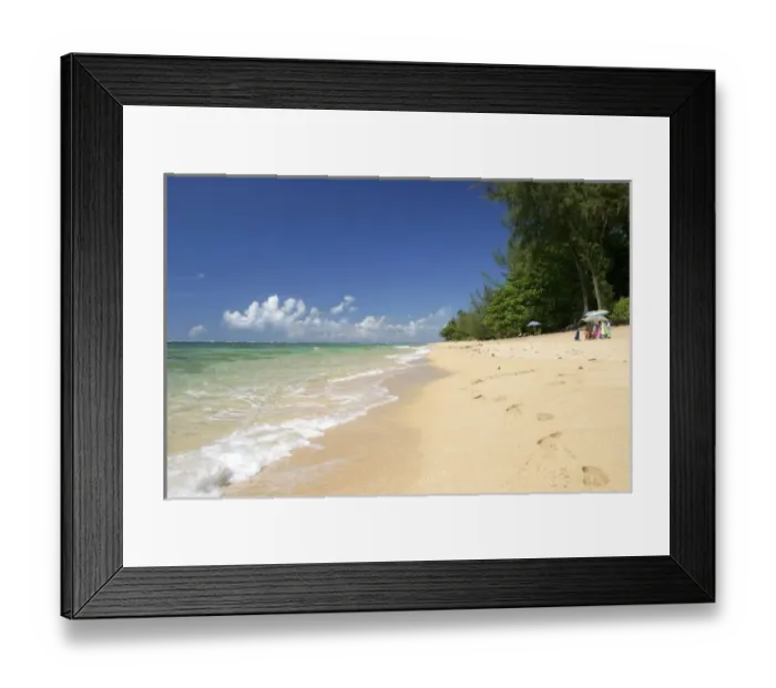 Framed Print : Kauai, Hawaii, USA. Beautiful afternoons on the beach at Hanalei Bay on Hawaii s Framed Print : Kauai, Hawaii, USA. Beautiful afternoons on the beach at Hanalei Bay on Hawaii s