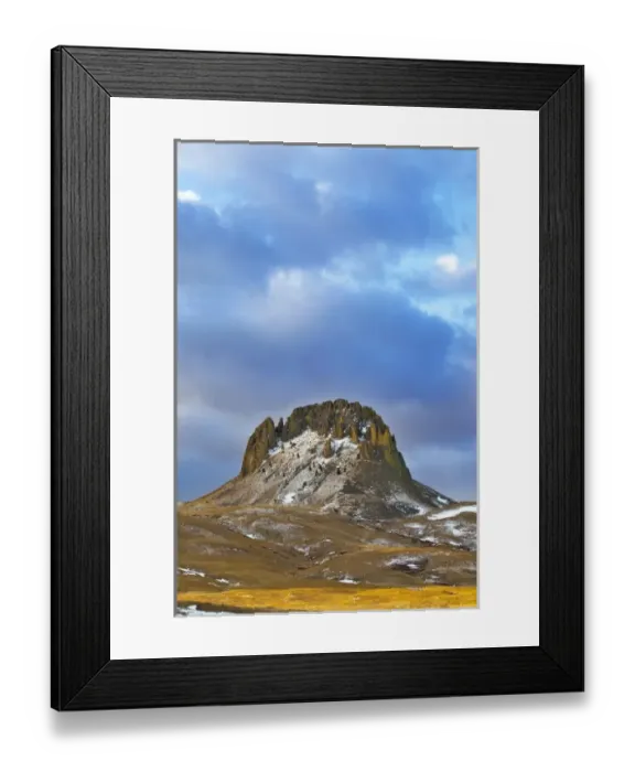 Framed Print : Birdtail Butte in stormy light near Cascade Montana Framed Print : Birdtail Butte in stormy light near Cascade Montana